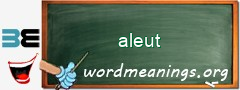 WordMeaning blackboard for aleut